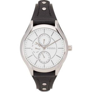 Watch strap Fossil BQ3066 Leather Black 18mm